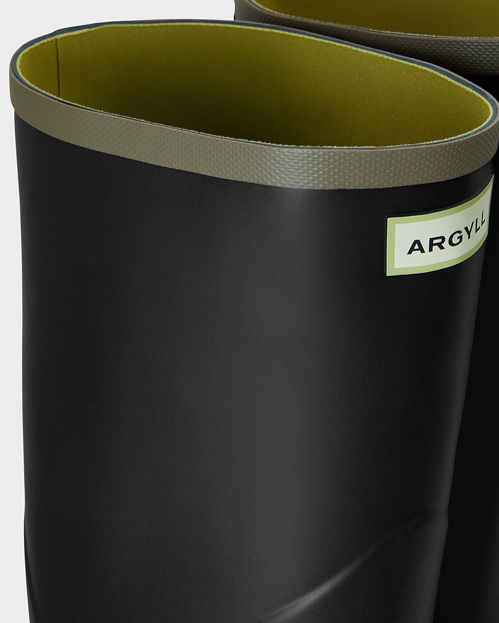 Wysokie Gumowce Damskie - Hunter Argyll Bullseye Full Knee - Czarne - FZIY-41830